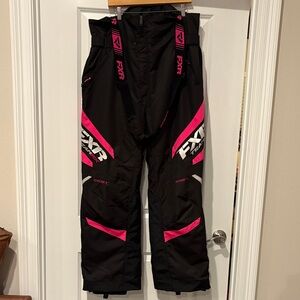 Women’s Black and Pink Snow Pants